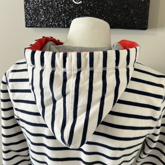 Boden Casual Hoodie Navy White Stripe Sz 6 - Picture 7 of 11